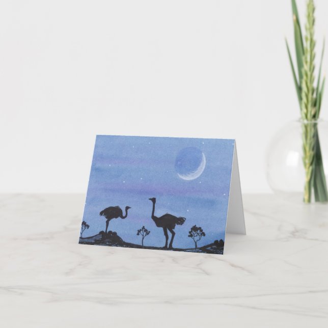 Ostriches Thank You Card (Front)
