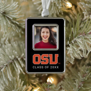 OSU SILVER PLATED FRAMED ORNAMENT