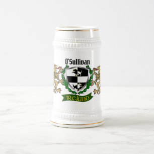 O'Sullivan/Sullivan Irish Shield Personalised Beer Stein