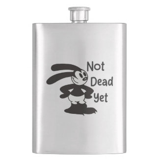 Oswald The Optimist Philosopher Cute Funny Vintage Hip Flask