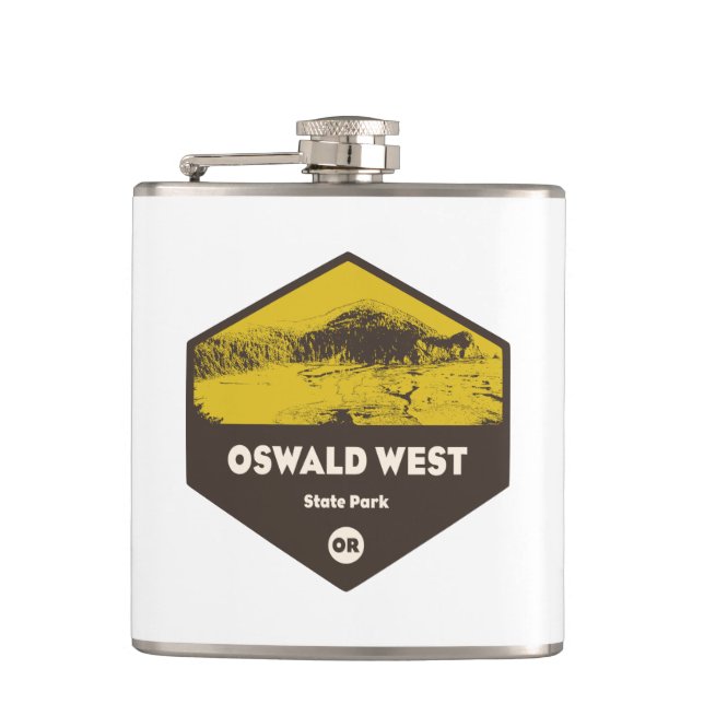 Oswald West State Park Oregon Hip Flask (Front)