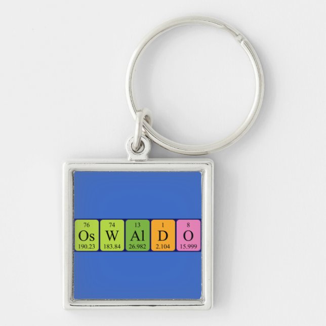 Oswaldo periodic table name keyring (Front)