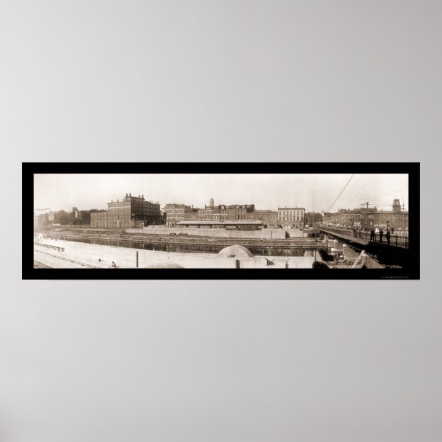 Oswego NY Riverfront Photo 1909 Poster (Front)