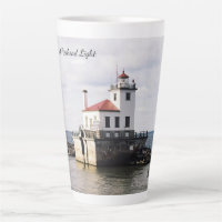 Oswego West Pierhead Light latte mug