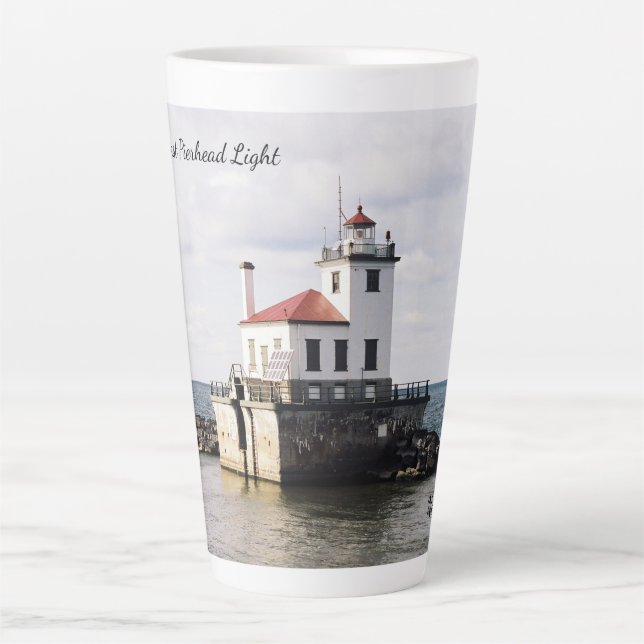 Oswego West Pierhead Light latte mug (Front)