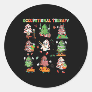 Ot Christmas Occupational Therapy Therast Merry Ot Classic Round Sticker