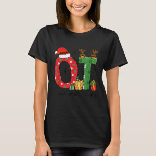 Ot Christmas Occupational Therapy Therast Merry Ot T-Shirt