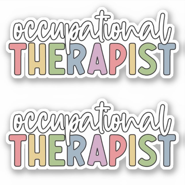 OT Occupational Therapist colourful (Front)