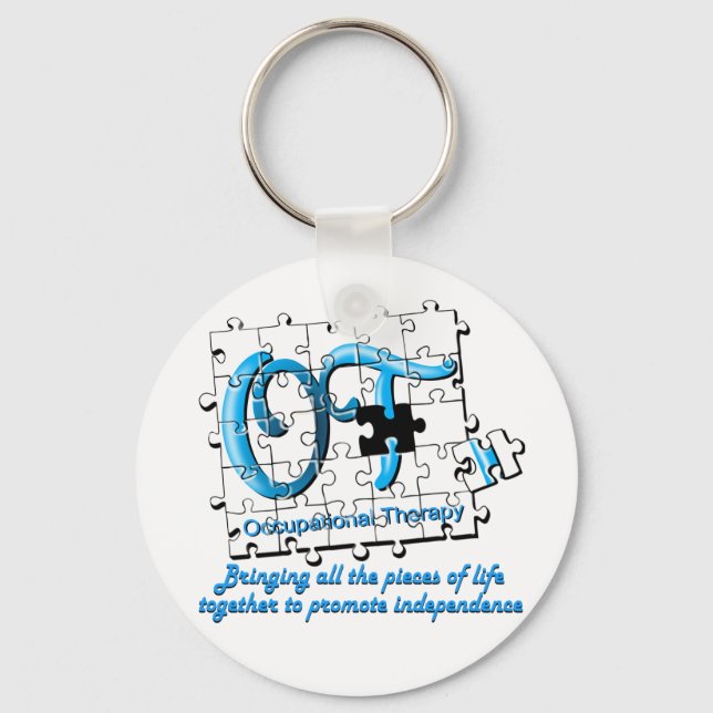 ot puzzle aqua key ring (Front)