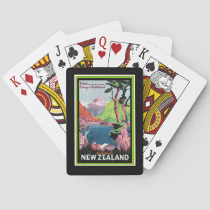 Otago New Zealand Vintage Travel Poster    Playing Playing Cards