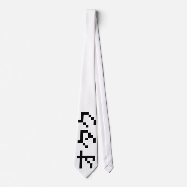 OTAKU 8 Bit Pixel Japanese Katakana Tie (Front)