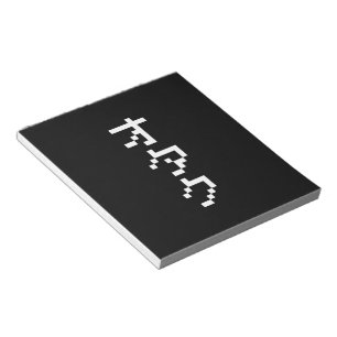 OTAKU 8 Bit Pixel Japanese Katakana Vertical Notepad