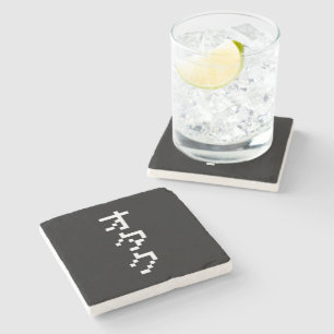 OTAKU 8 Bit Pixel Japanese Katakana Vertical Stone Coaster