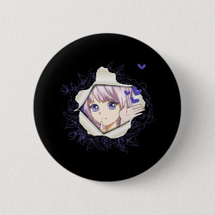 Otaku Anime Girl Kawaii Hearts Love Cute Manga 6 Cm Round Badge
