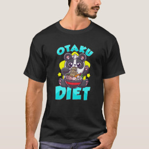 Otaku Diet Cute Kawaii Anime Panda Eating Ramen T-Shirt