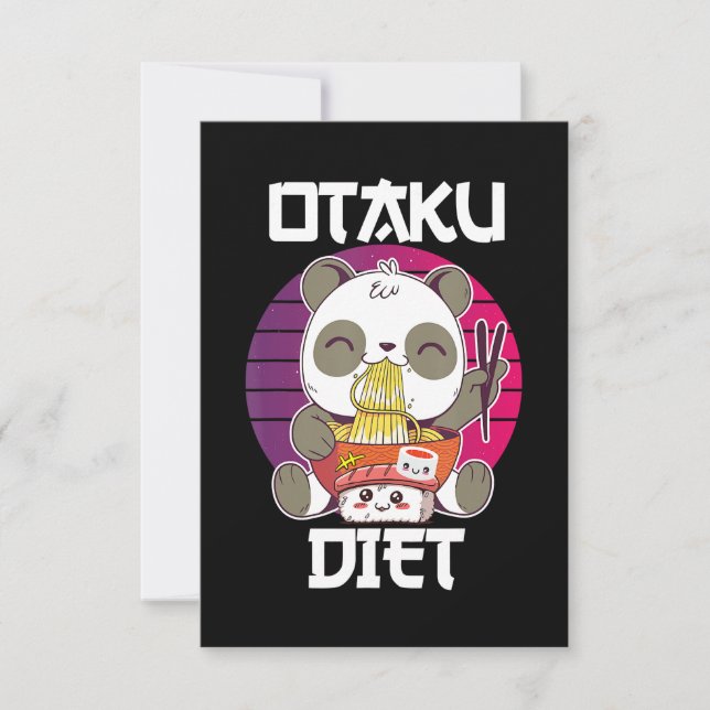 Otaku Diet pOanda Ramen Sushi Manga CosplayOotaku Invitation (Front)