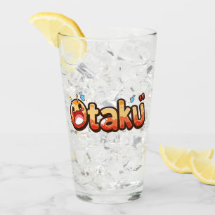 Otaku Funny Text Glass