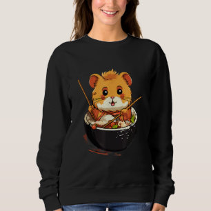 Otaku Hamster Eat Japanese Food Ramen Noodles 3 Sweatshirt