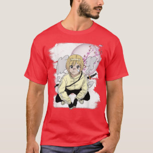 Otaku Manga Anime Girl Japanese Cherry Blossom Sak T-Shirt