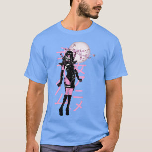 Otaku Manga Anime Girl Japanese Cherry Blossom Sak T-Shirt