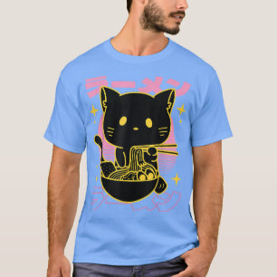 Otaku Noodles Neko Kawaii Anime Cat Ramen  T-Shirt