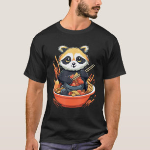 Otaku Racoon Eat Japanese Food Ramen Noodles 13 T-Shirt