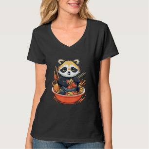 Otaku Racoon Eat Japanese Food Ramen Noodles 13 T-Shirt