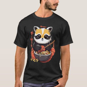 Otaku   Racoon Eat Japanese Food Ramen Noodles 4 T-Shirt