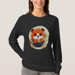 Otaku  Red Panda Eat Japanese Ramen Noodles 1 T-Shirt