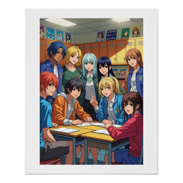 Otaku School Friends Poster (Front)