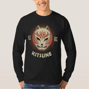 Otaku's Kitsune Mask Japanese Fox Traditional Japa T-Shirt