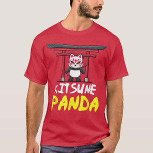 Otaku's Panda Wearing A Kitsune Mask Traditional J T-Shirt