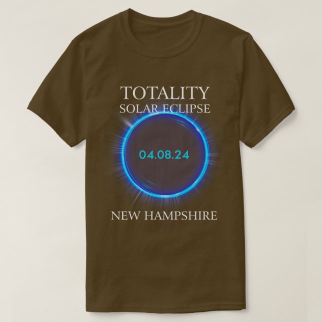 otal Solar Eclipse 2024 New Hampshire Astronomy Lo T-Shirt (Design Front)