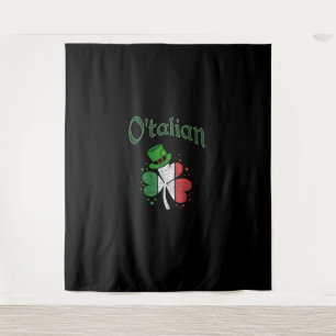 O'talian Irish St. Patrick's Day Shamrock Italian  Tapestry