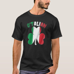 O'talian Italian St patrick's day Italia Shamrock  T-Shirt