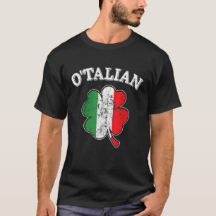 O'talian shamrock and italy flag for italian St Pa T-Shirt