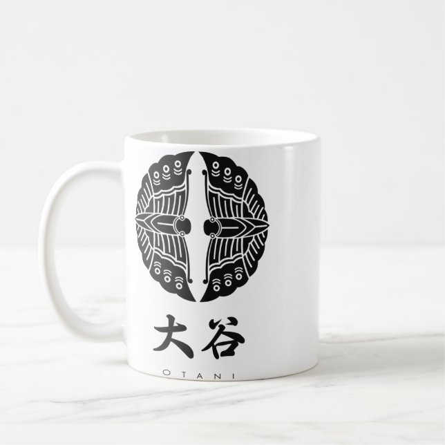 Otani Clan kamon with clan name Coffee Mug (Left)