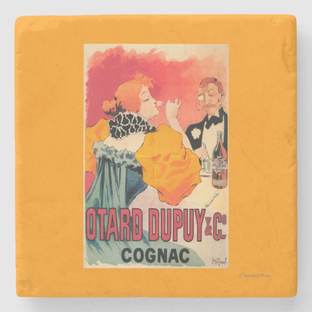 Otard-Dupuy & CO. Cognac Promotional Poster Stone Coaster (Front)