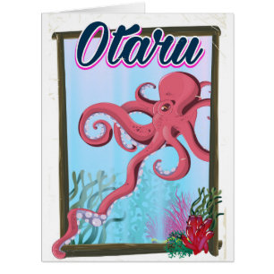 Otaru Japan Squid travel poster
