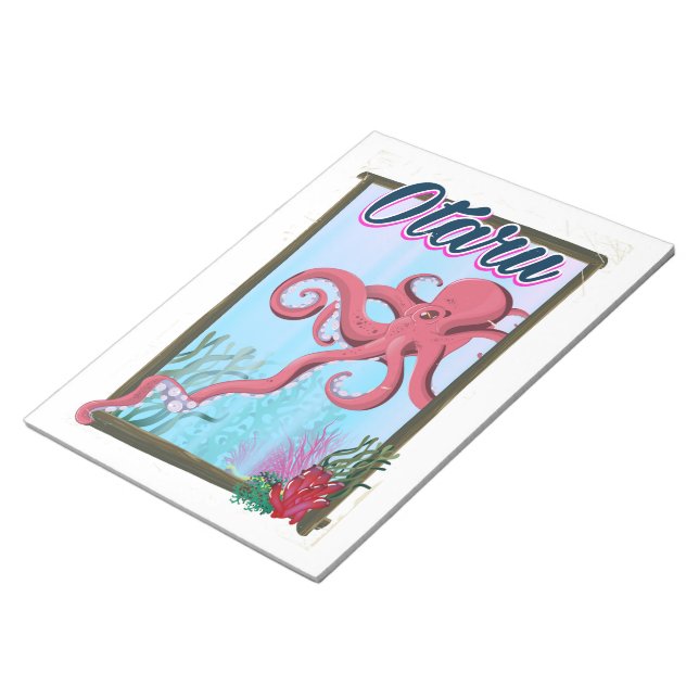 Otaru Japan Squid travel poster Notepad (Angled)