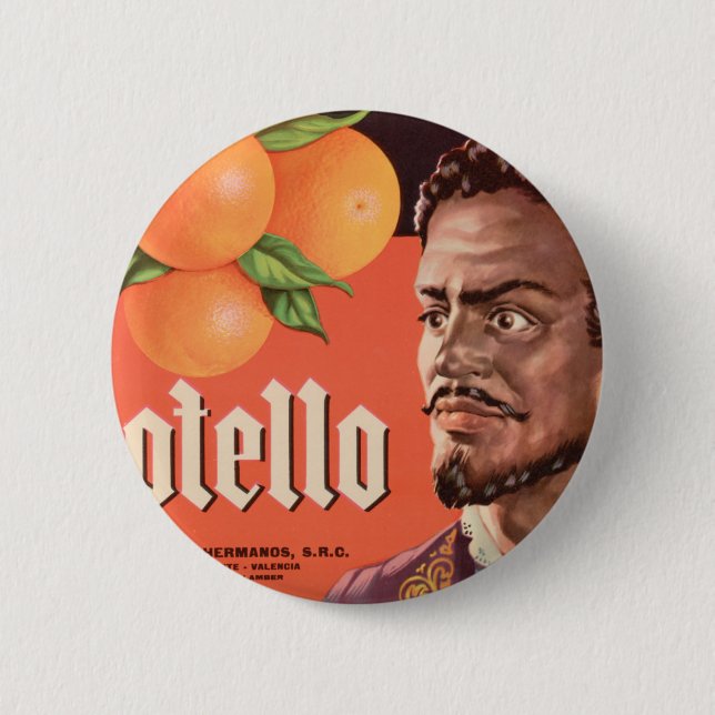 Otello Orange Label 6 Cm Round Badge (Front)