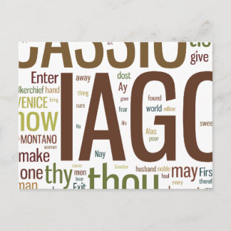 Othello Word Mosaic Postcard