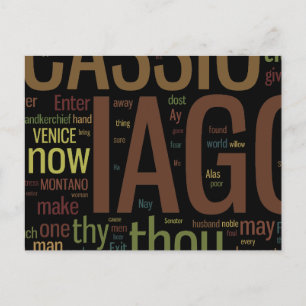 Othello Word Mosaic Postcard