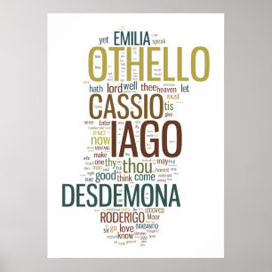 Othello Word Mosaic Poster