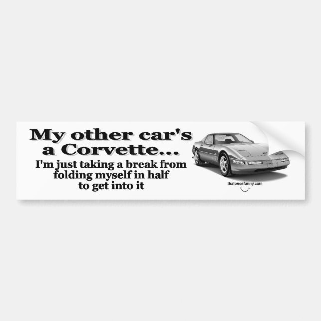 Other Car's a Corvette Bumper Sticker (Front)
