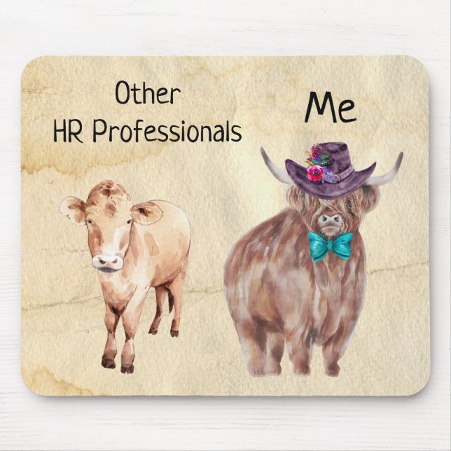 Other HR Professionals Highland Cow Employee   Mouse Pad (Front)