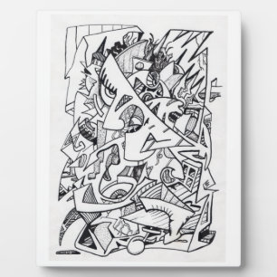 Other Planes of Here, ink drawing Plaque