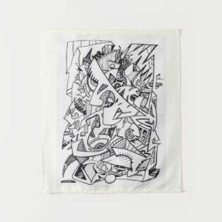 Other Planes of Here, ink drawing, Tapestry