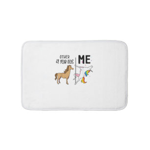 Other Unicorn 49 Year Olds Birthday And Me Gift Fo Bath Mat