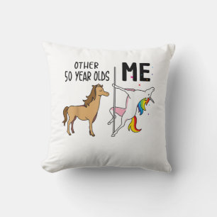 Other Unicorn 50 Year Olds Birthday And Me Gift Fo Cushion